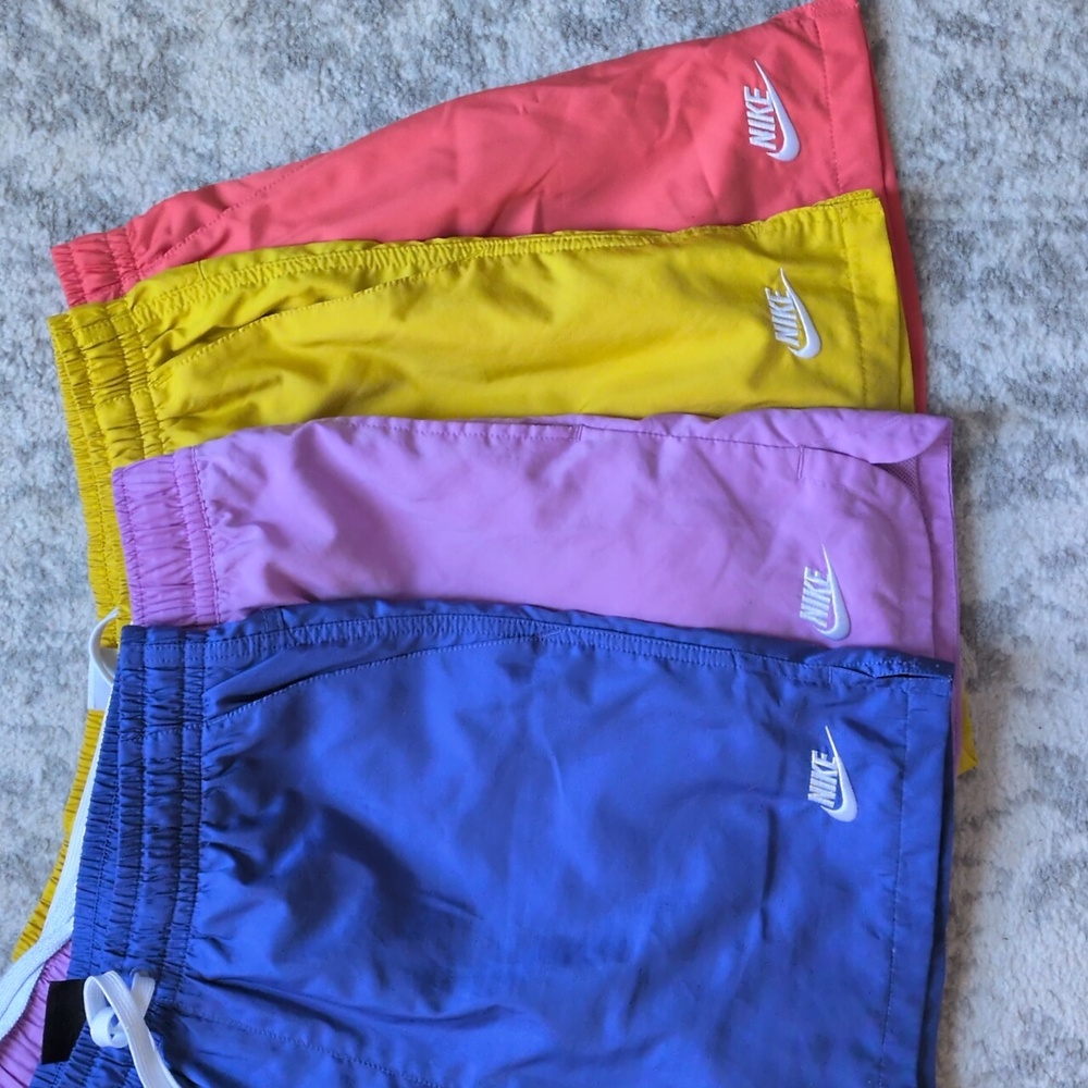 Nike Men's Vibrant Athletic Shorts - Yellow, Blue, Orange